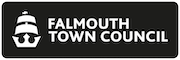 Falmouth Town Council logo in black and white